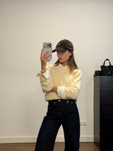 Vague Atelier Knit Crewneck Sweater – Cream