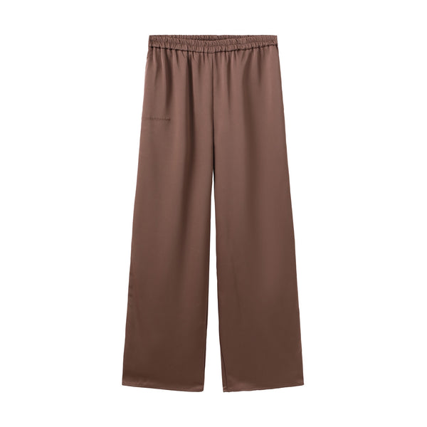 Vague et Chanson classic satin trousers-  Brown