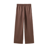 Vague et Chanson classic satin trousers-  Brown