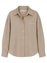 Vague linen button up shirt- Cappuccino