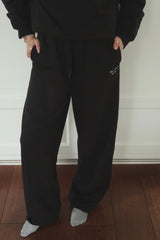 Vague classic straight leg joggers- Black