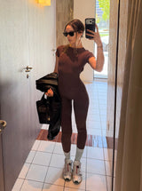 Vague et Chanson romper no.03- dark brown
