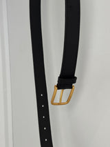 Vague classic Gold Buckle Belt- Black