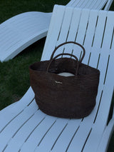 Vague Raffia handmade tote - brown