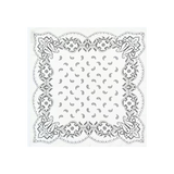 Vague paisley golden logo bandana- white
