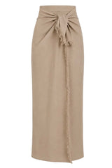 Vague linen pareo- Cappuccino
