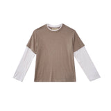 Vague layered Essential Tee- Beige