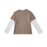 Vague layered Essential Tee- Beige