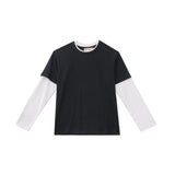 Vague layered Essential Tee- Black