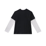 Vague layered Essential Tee- Black