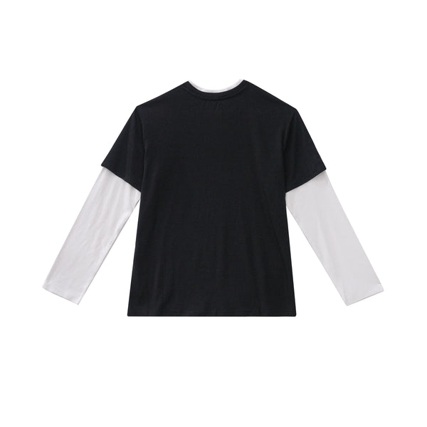 Vague layered Essential Tee- Black