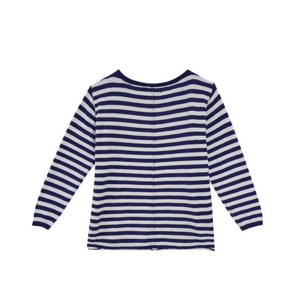 Vague terrycloth oversizes shirt - stripes