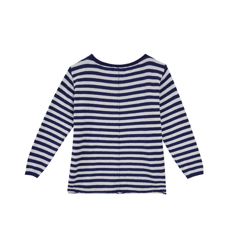 Vague terrycloth oversizes shirt - stripes
