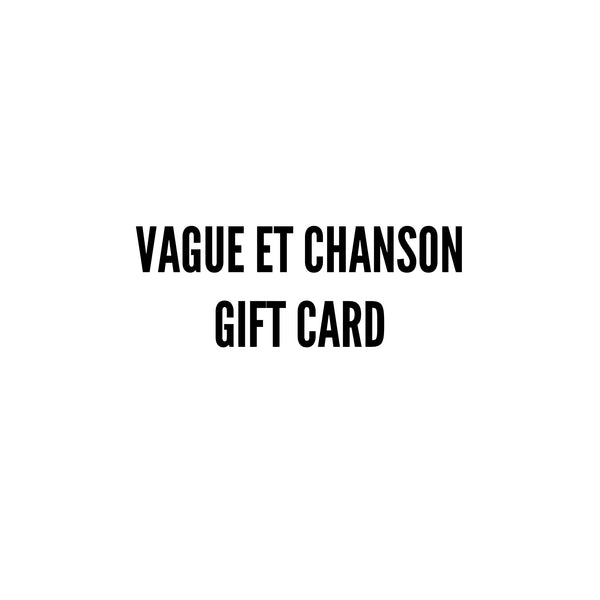 Vague Et Chanson The Gift Card