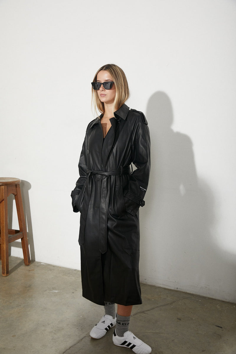 Vague the leather trench