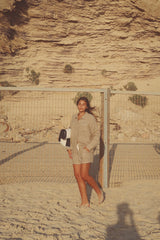 Vague linen shorts- Natural