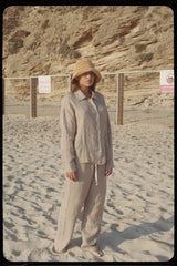 Vague linen button up shirt- Natural