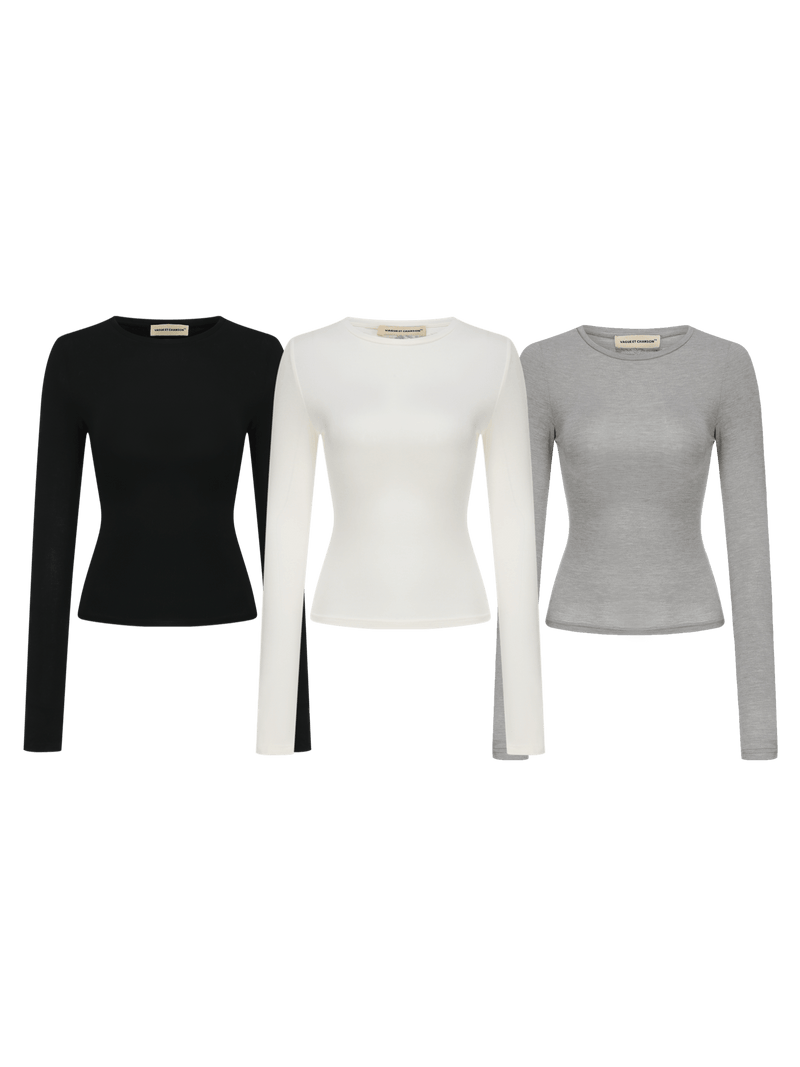 Vague 3 in 1, Long sleeve crewneck shirts