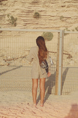 Vague linen shorts- Natural