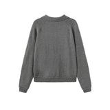 Vague knit polo shirt- Grey