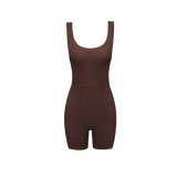 Vague et Chanson the short ribbed romper - Brown