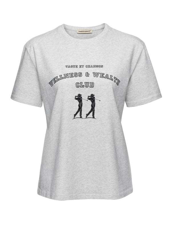 Vague et Chanson golf T shirt- Grey