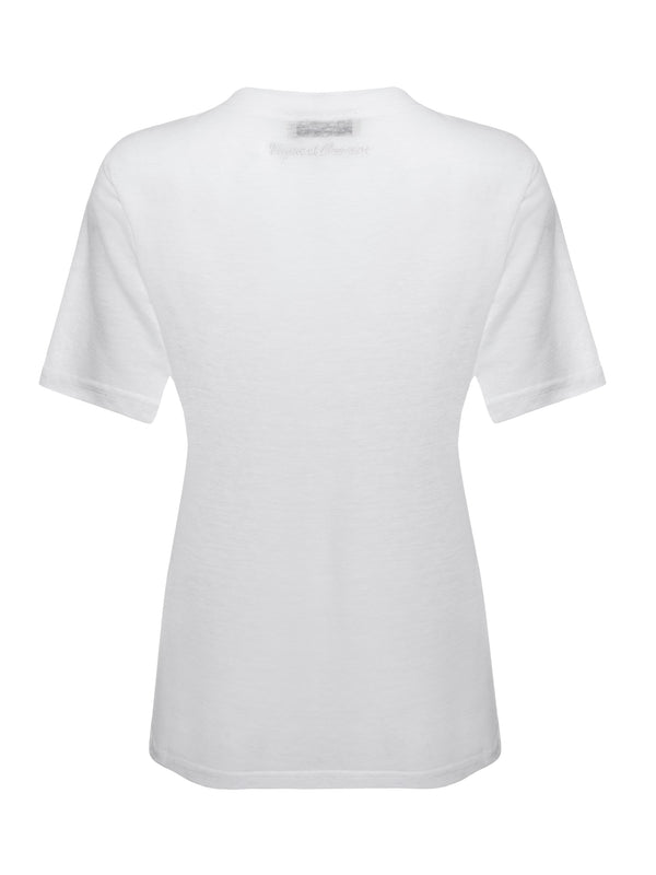 Vague sheer soft shirt- White