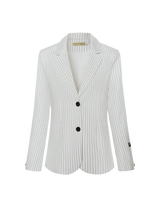 VAGUE THE STRIPED BLAZER- WHITE