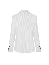 VAGUE THE STRIPED BLAZER- WHITE