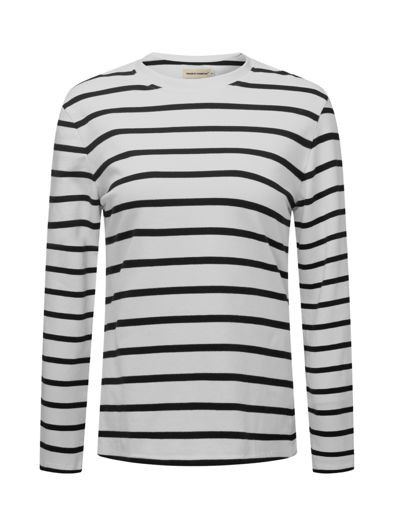 Vague long sleeve striped T-shirt