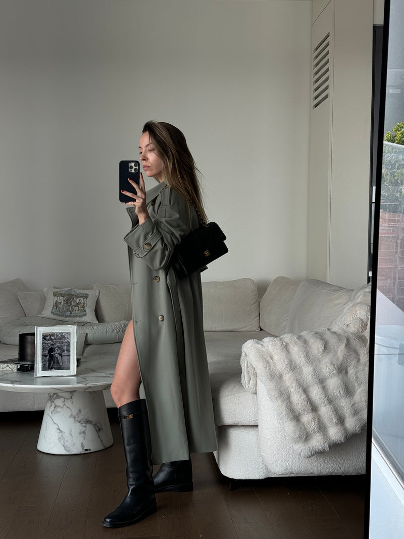 VAGUE ET CHANSON THE TRENCH COAT DUSTY GREEN