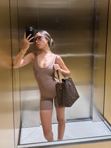 Vague et Chanson the short ribbed romper - Light brown