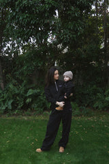 Vague baby tracksuit- black