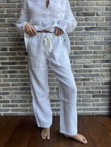 Vague linen trousers- white