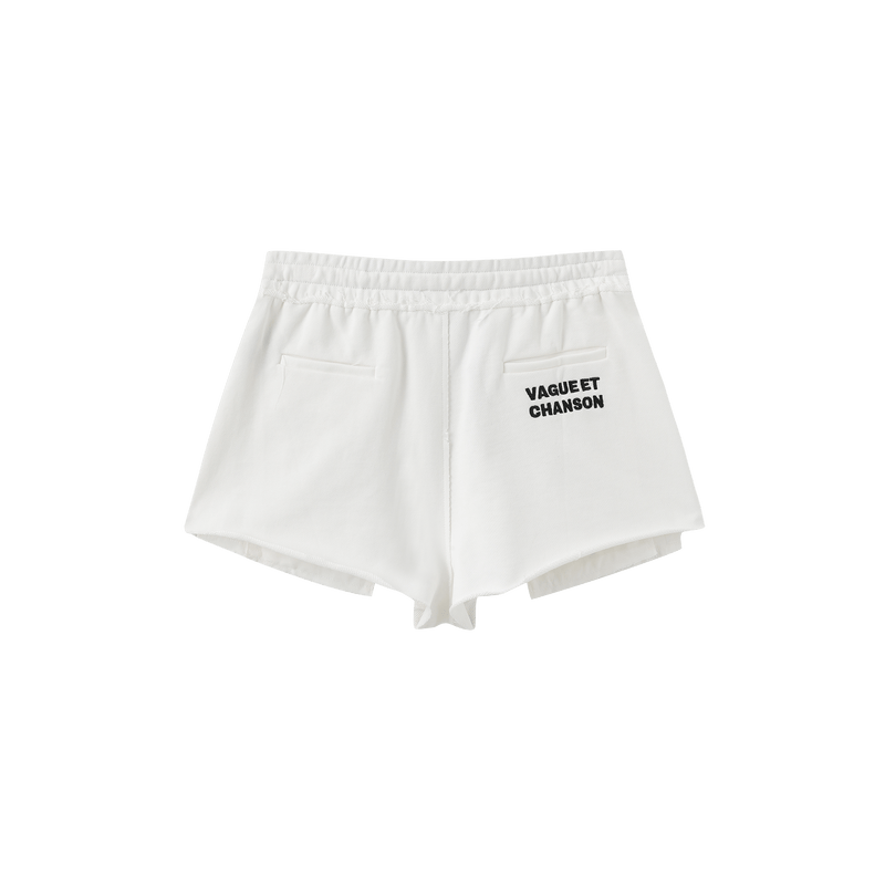 Vague French Terry shorts- White