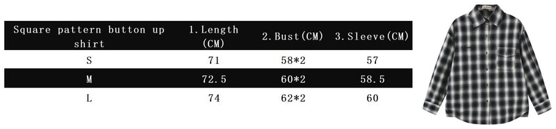 Vague plaid flannel button up shirt- black/grey