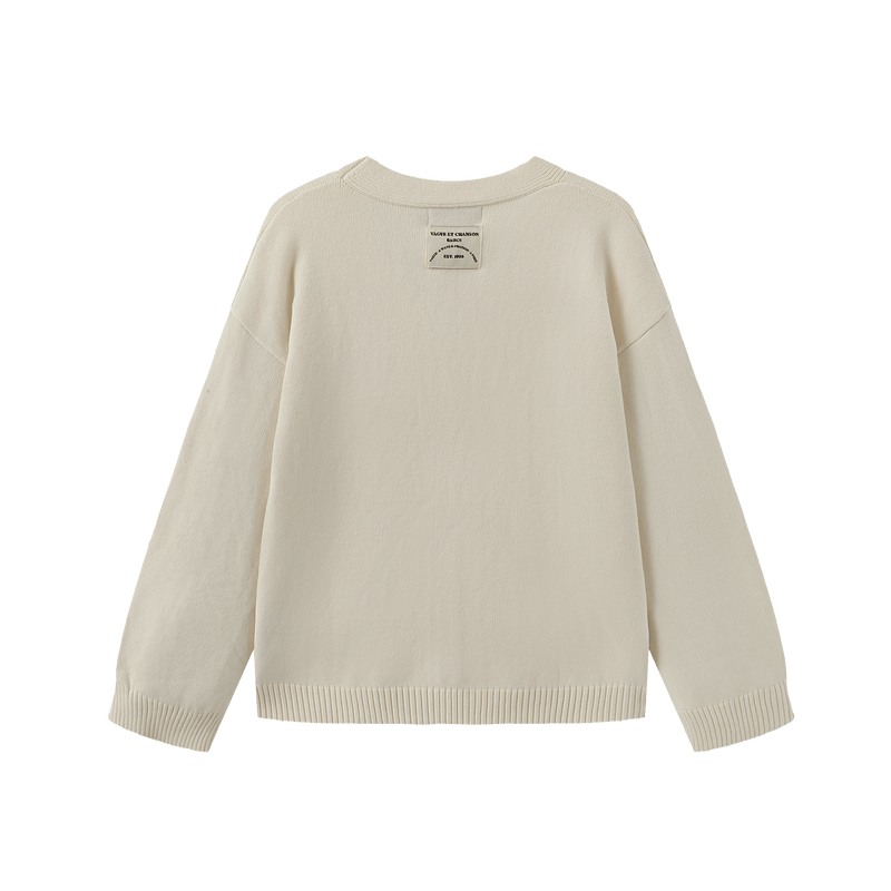 Vague knit cardigan- Cream