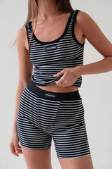 Vague tank top No.3 LOGO- Striped