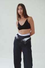Vague et Chanson striped boxer- Navy