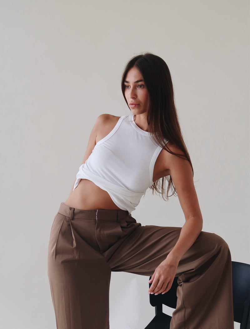Vague the tank top no.04 - White