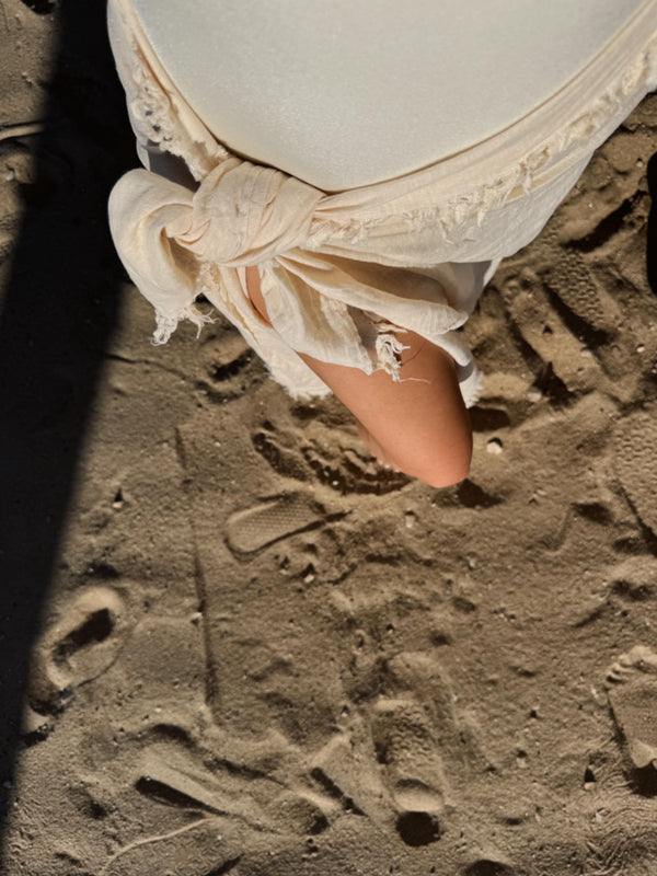 Vague linen pareo- Butter