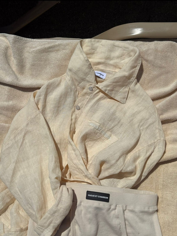 Vague linen button up shirt- Butter