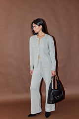 Vague Atelier Knit Relaxed Trousers – Grey