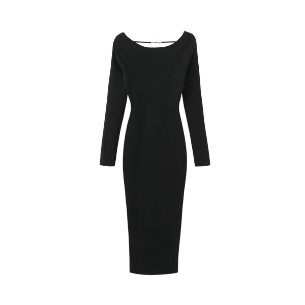 Vague open back knit dress- Black – Vague et Chanson