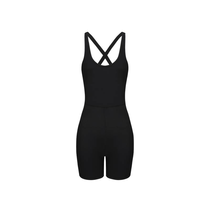 Vague et Chanson the short romper no.02- Black