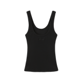 Vague tank top no.03 LOGO -  BLACK