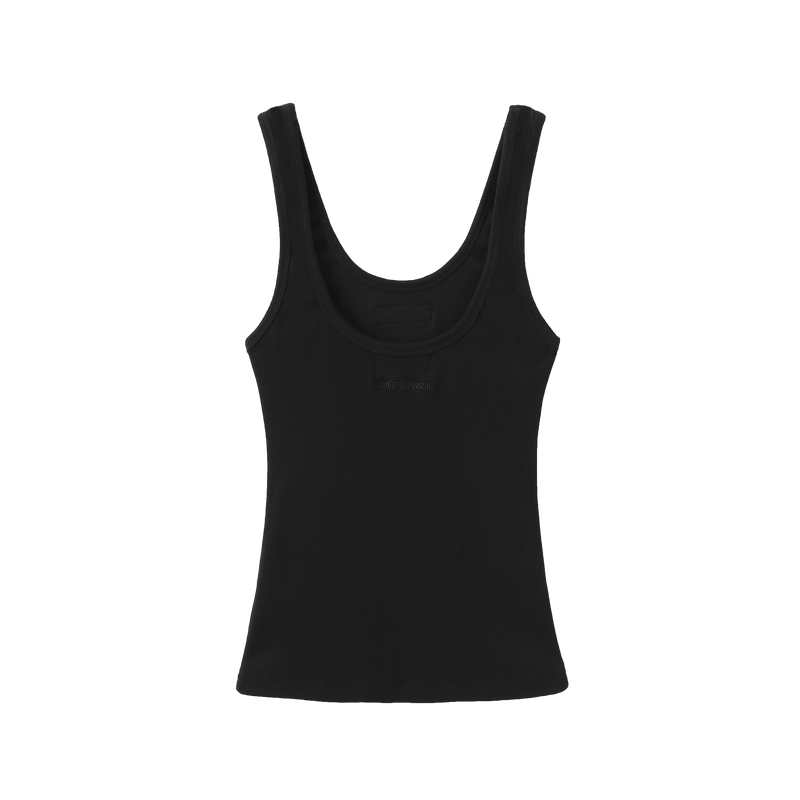 Vague tank top no.03 LOGO -  BLACK