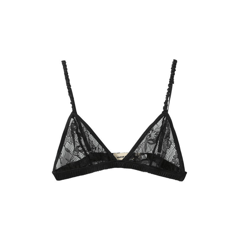 Vague lace bra- Black