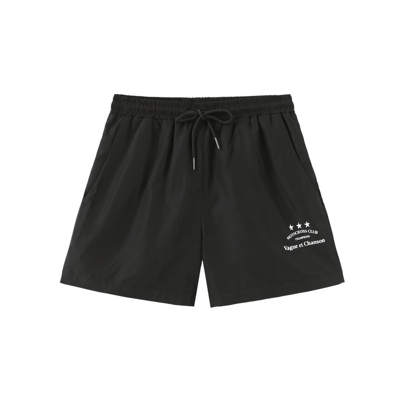 Vague nylon motocross shorts- Black