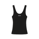 Vague tank top no.03 LOGO -  BLACK